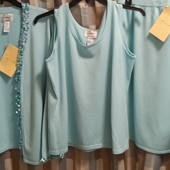 FINAL PRICE NWT Linea by Louis Dell'Olio acrylic blend 3-pc skirt suit 1X - Picture 10 of 15